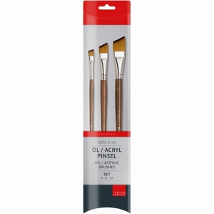 AMI A165/576650 Olie/Acrylpenselenset gold fil.schuin 4/8/12
