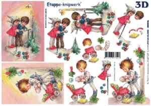 LeSuh 3D knipvel 4169.129 Kerstkinderen, nostalgisch