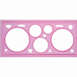 Centrum 84823 Lineaal, sjabloon Cirkels 20x10cm
