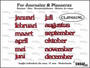 Crealies CLJP601NL Stans: For Journalzz&Plannerzz Maanden