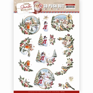 3D Push-Out vel SB10673 Amy/ From Santa with Love / Snowman