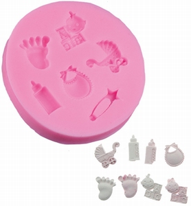 Stafil 740039-75 Silicone mal Baby Accessoires 6 figuurtjes