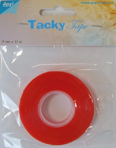 Joy!Crafts 6500/0123 Tacky Tape (rood) 9mm/10meter