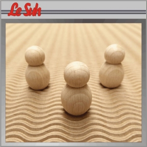 LeSuh 442600 Houten pegdolls/kegelpopjes 3stuks/3cm