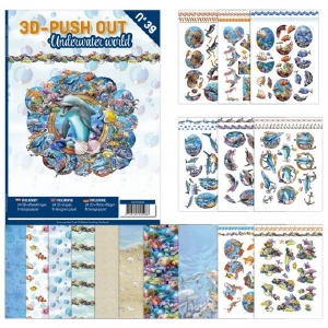 3D-Push Out Boek 3DPO10039 Underwater World