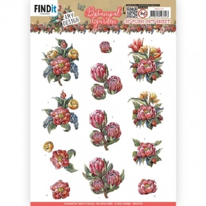 3D Push-Out vel SB10733 Amy/Botanical Garden/Red Protea