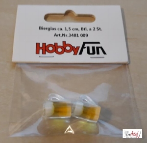 HobbyFun 3481009 miniaturen 2 Bierpullen circa 1,5cm