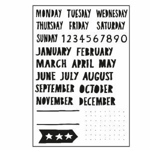 VC Paper Fuel PF107004 Clear Stamps, Bullet Journal A6