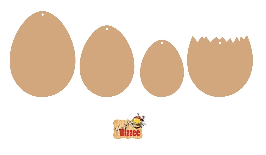 461.692.270 Let's Get Bizzee MDF set van 4 eieren