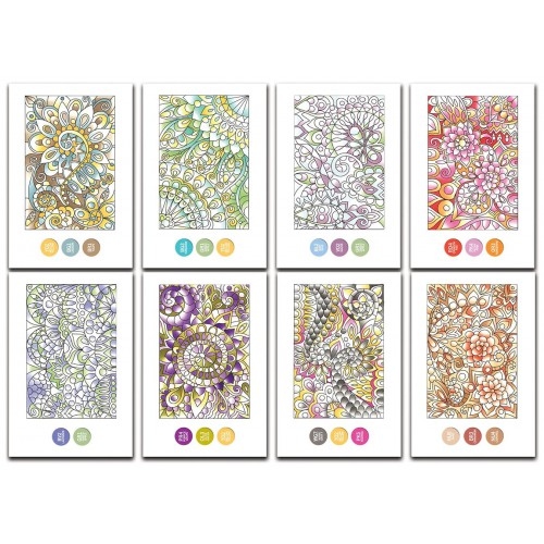 Chameleon CC0105 embossed Color Cards Floral Patterns