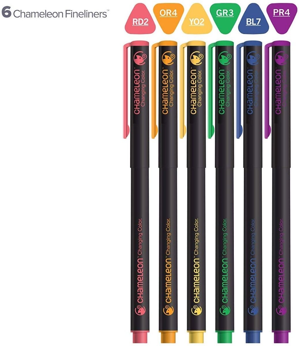 Chameleon FL0601 Fineliners (waterbasis) set Primary colors