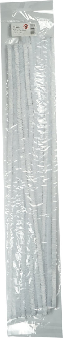 Chenilledraad 2814WEI dikte 14mm/lengte 50cm/10stuks WIT