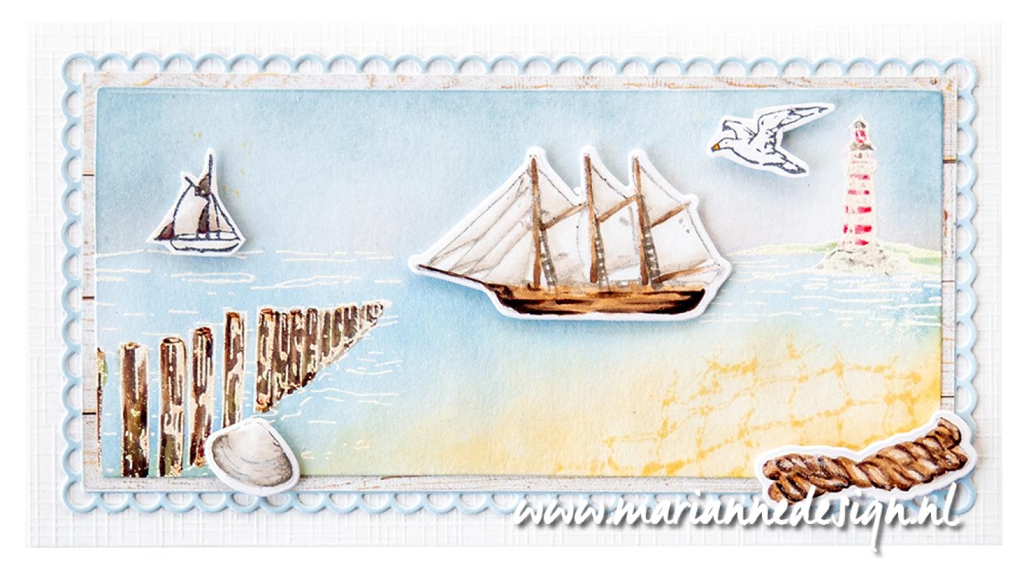 Clear Stamps TC0912 Tiny's Border Beach Poles