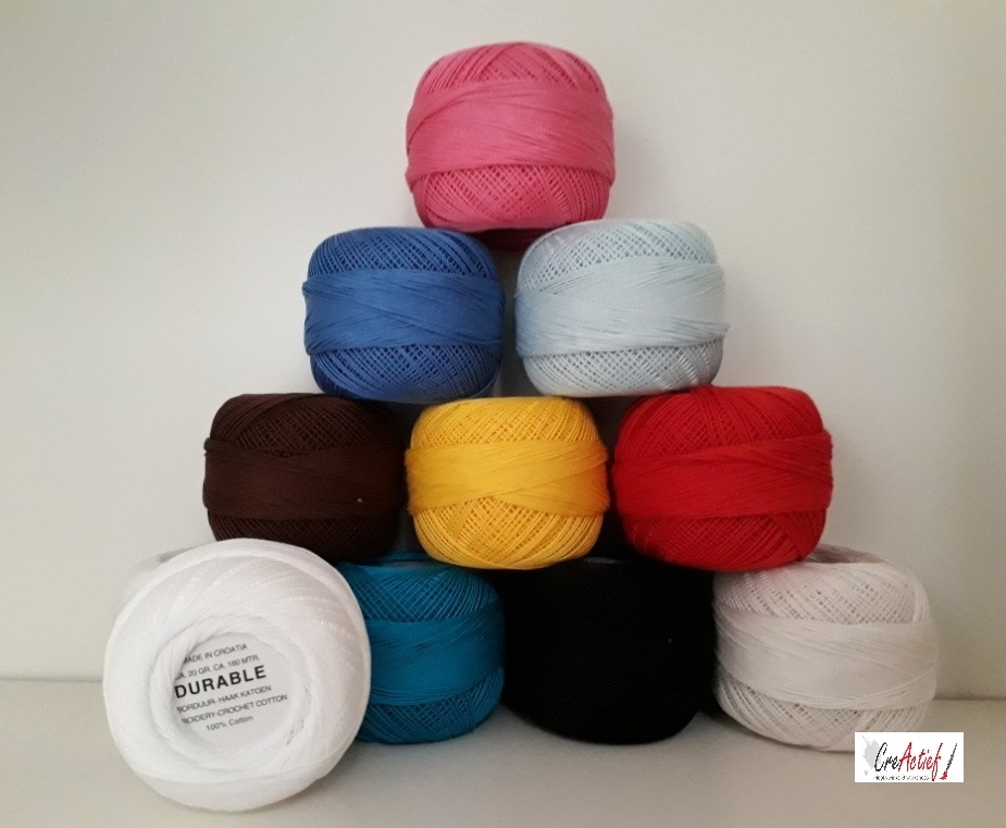 Durable borduur en haakkatoen fijn 010.36-1000 Wit