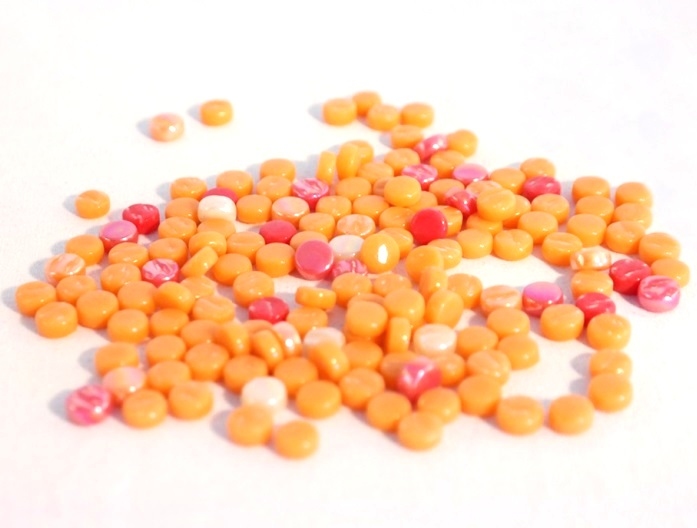 Glasmozaiek Colourful Dots  75gram 1011085 mix Orange Zest