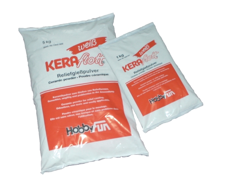 HobbyFun 1000005 KeraFlott ceramisch gietpoeder/fijn gips
