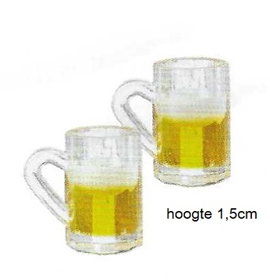 HobbyFun 3481009 miniaturen 2 Bierpullen circa 1,5cm