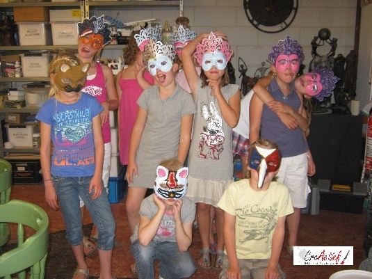 Kinderfeestje Maskers versieren