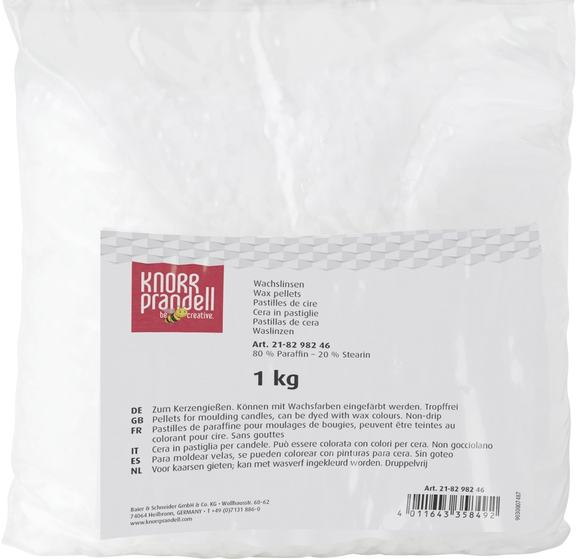 KP21-8298246 Knorr Prandell witte Paraffine pastilles 1 kilo