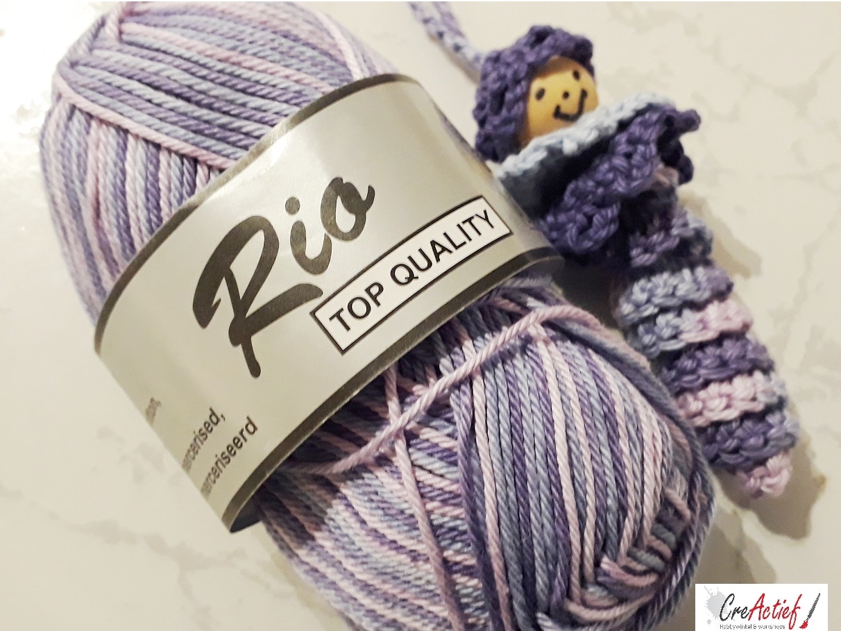 Lammy Yarns; RIO katoen gemeleerd RIO-M-631 Lavendel/Paars