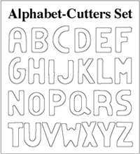 Makins Clay 37001 uitsteekvormen in blik,1046 Alfabet