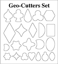 Makins Clay 37003 uitsteekvormen in blik,1048 Geo vormen