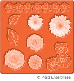 Mod Podge PD24889 siliconen mold Flowers