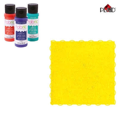 Plaid 25985 Fabric Creations Ink Real Yellow