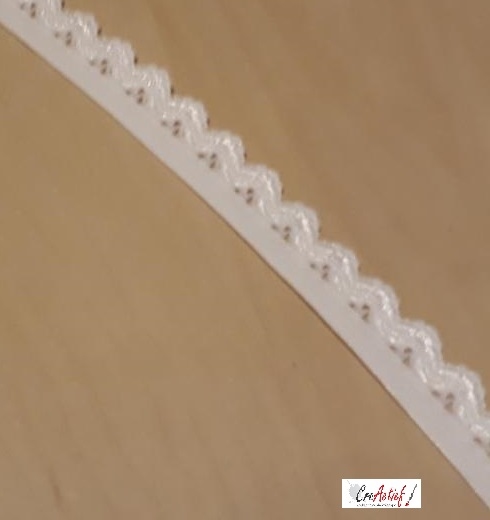 Rekbaar kant FM400-249-4100 Wit 15mm (per meter)