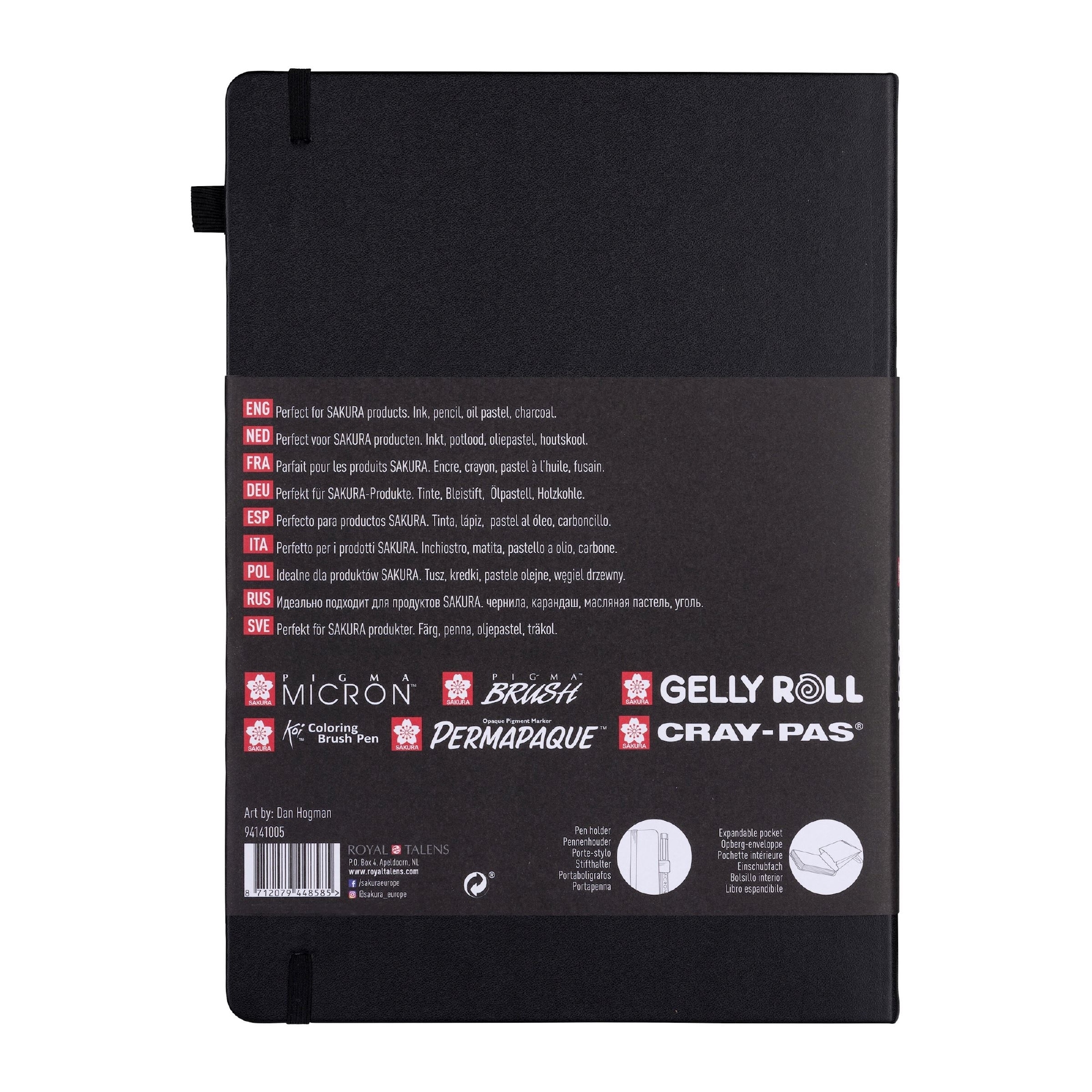 Sakura 94141005 Sketch-note boek A4/ZWART/80vel/140grams