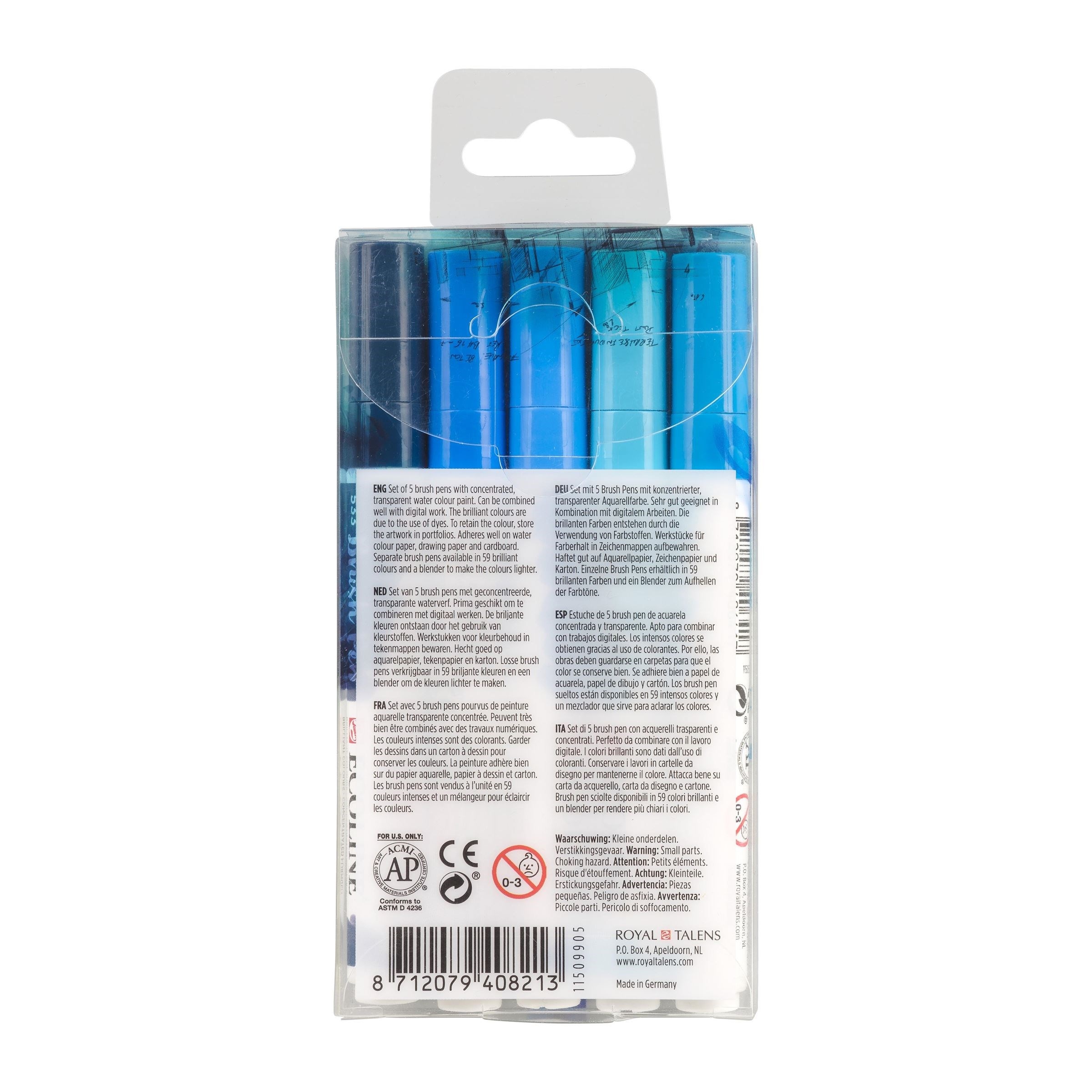 Set Talens Ecoline Brush pennen 11509905 Blue