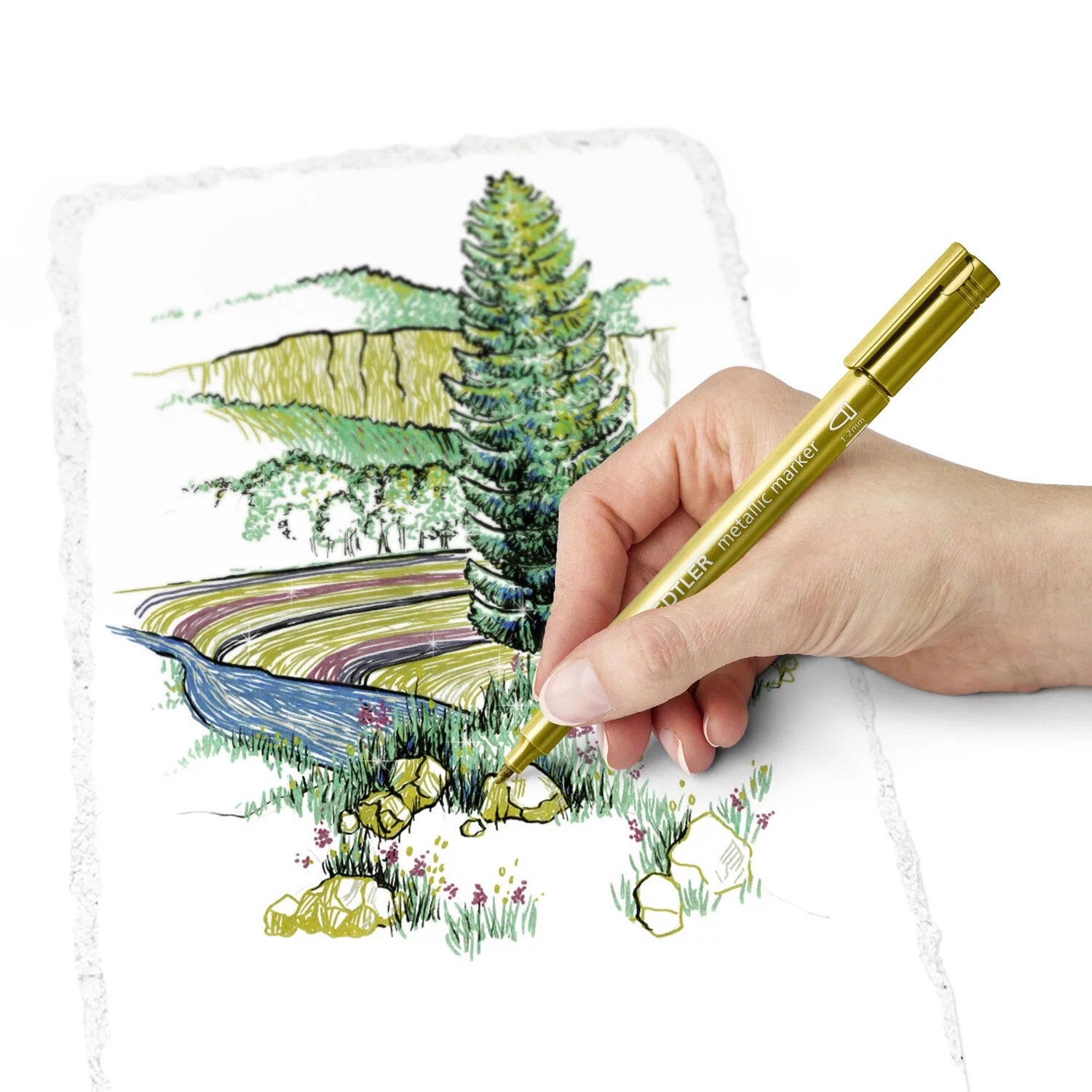Staedtler 8323-11 marker metallic Goud 1-2mm