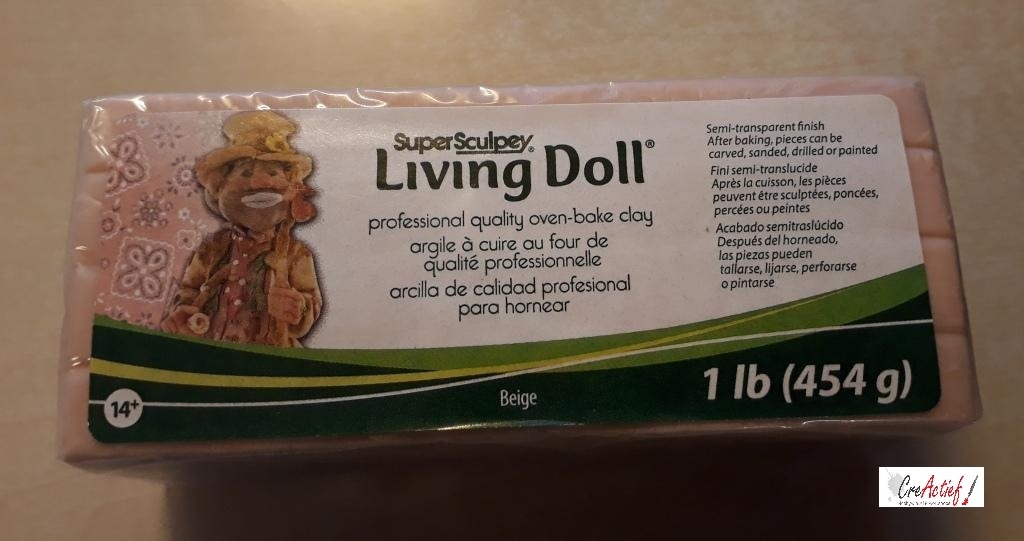 Super Sculpey Living Doll Beige 454g 1lb, Oven-bake Polymer Clay 