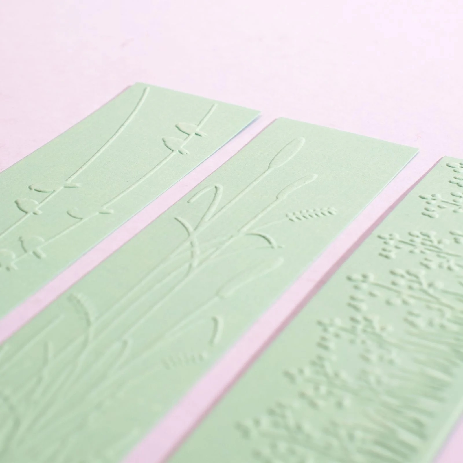 Vaessen Creative 100606-011 Embossing folder, set van 3 gras/bloemen randen