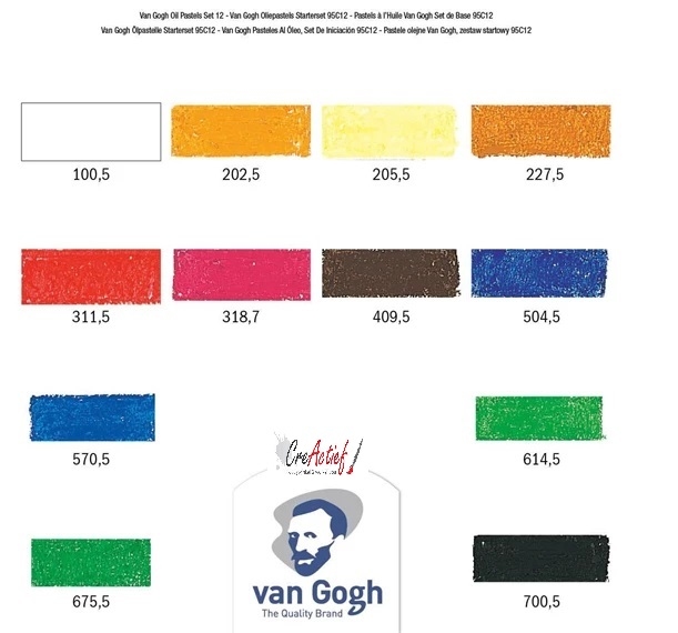 Van Gogh 95C12 Oil Pastels/Oliepastel 12 stuks