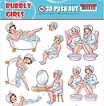 Bubbly Girls 3D Push out