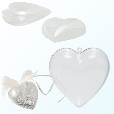 Harten: Transparant acryl/kunststof hartjes