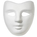 Maskers: Geperste witte papier pulp