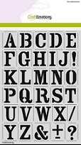 Stencils Alfabet, Cijfers, leesteken